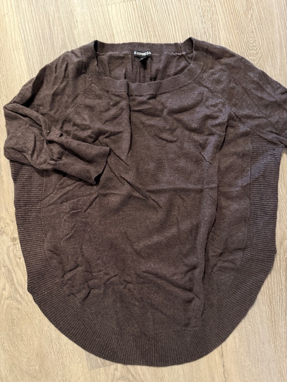 Express Women’s Crewneck Sweater in Chocolate Brown